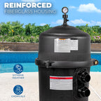 XtremepowerUS 425 SQ/FT Pool Cartridge Filter In-Ground Above Ground Swimming Pool and Spa Filter System (4-Pieces Filter Set) 2" Inlet/Outlet Fitting