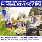 Fly Traps Outdoor Fly Trap for Patio. 12 Non-Toxic Pre-Baited Flies Bags Outdoor Disposable. Hanging Bug Catchers for All Filth Flies Killer for Outside Bug Control in Yard Horse Ranch Trash Can