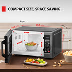 MPP-BS Microwave Oven with Smart Sensor, Easy Clean Interior, ECO Mode and Sound On/Off, 1.2 Cu.ft, Black Stainless Steel