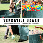 72 Gallon 3 Pack Reusable Yard Waste Bags for Lawn & Garden