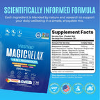 Yesnap MAGICRELAX Calming Sparking Mix 8-in-1 Magnesium KSM-66 Ashwagandha Saffron Vitamin D3 GABA L-Theanine Supports Healthy Cortisol Levels,Mood and Sleep No Sugar Non GMO Raspberry Lemonade Flavor