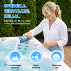 AquaJoyer Non-Chlorine Spa Shock for Hot Tub – Chlorine-Free Treatment, Helps Support Bromine, Saltwater Safe, Quick Dissolving Oxidizer Oxidizing, 35oz Each (2 Pack)