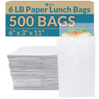 Reli. White Paper Bags | 500 Count Paper Lunch Bags