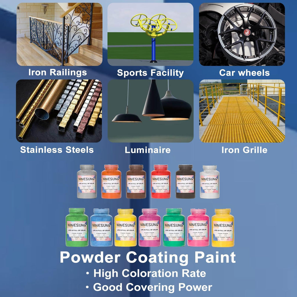 ninesung Powder Coating Paint, Plastic Coating Paint Powder, Jigs and Lures Powder Paints for Metalwork, Crafts, Fishing Leads and Jig Heads, Hobby (Grass Green, 2 Pounds)