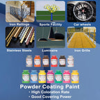 ninesung Powder Coating Paint, Plastic Coating Paint Powder, Jigs and Lures Powder Paints for Metalwork, Crafts, Fishing Leads and Jig Heads, Hobby (Grass Green, 2 Pounds)