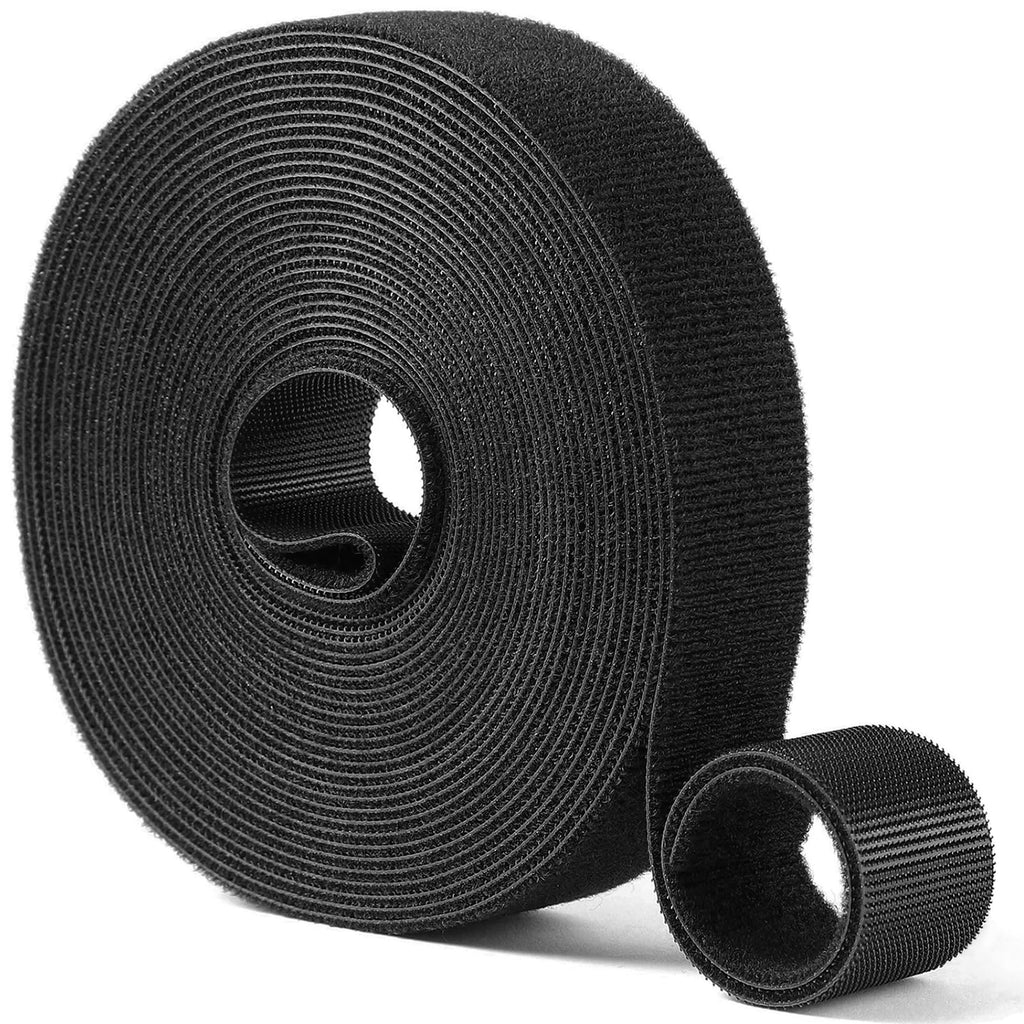 1in x 48ft | Hook and Loop Straps Heavy Duty | Double Sided Self-Gripping Strips | Reusable Multi-Purpose Wrap Roll for Home, Office, Data Center, and More