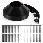 Landscape Edging, 3" x 66' Garden Edging, No Dig Edging for Landscaping with 80 Pcs Anchoring Spikes, Flexible Landscape Border Edging for Landscaping, Yard Lawn, Flower Beds(Black)