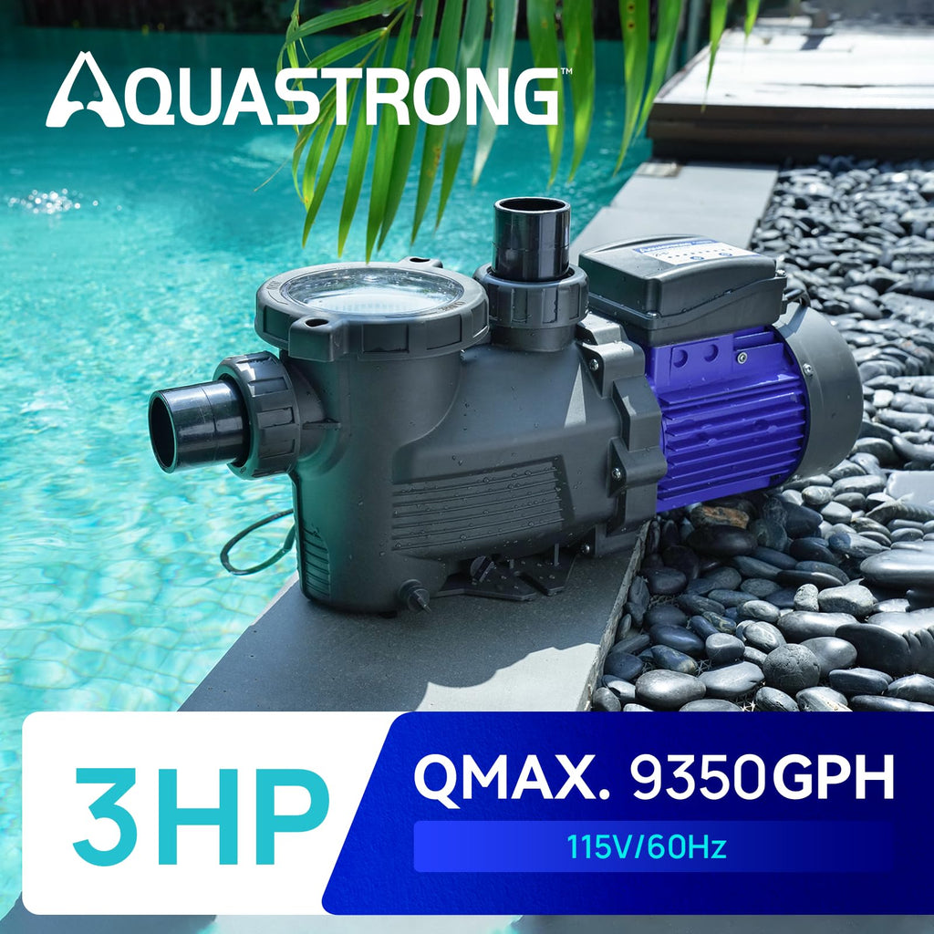 Aquastrong In/Above Ground Pool Pump High Flow Self Primming Swimming Pool Pump,Sapphire Blue