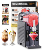 BKPPM Slushie Machine: No Ice Needed Slushy Machine for Home, 6 Preset, Real-Time Temp Display, Auto-Clean | Frozen Margaritas, Cocktails, Frappés, Ice Cream, Smoothies, Milkshakes,Summer Parties