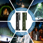 Feki Yigo Flat EDC Flashlight Rechargeable 1800 Lumens - Pocket Flashlight with 365nm UV Light, RGB Modes, Magnetic Base, Digital Display, IPX4 Waterproof for Camping, Emergency, Mechanics (Orange)