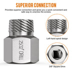 XEWEA Upgrade Screw Extractor Set, 27 PCS 3/8" Inch Drive Easy Out Bolt Extractor Set, Multi-Spline, for Removing Broken Studs, Bolts, Screws - More Convenient
