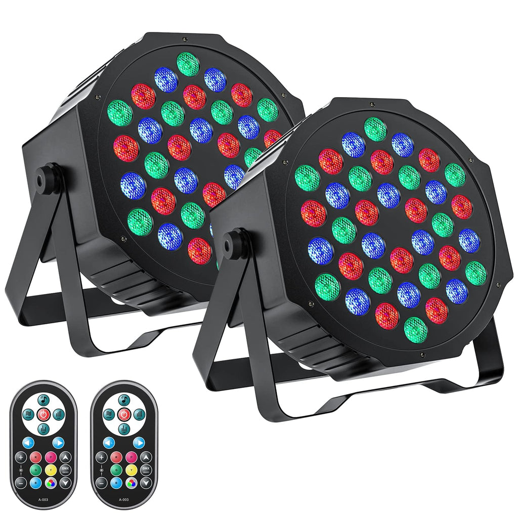 U`King 36 LED RGB Stage Par Lights by Remote DMX Control 2pack