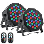 U`King 36 LED RGB Stage Par Lights by Remote DMX Control 2pack