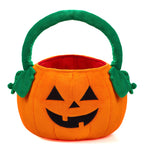 JOYIN Halloween Pumpkin Plush Tote Bucket, 11 X 13.4 inches Candy Trick or Treat Bag, Cute Halloween Basket with Handle for Kids Girl Boy Trick or Treating, Party Favor Supplies, Kids Gifts Goody Bag