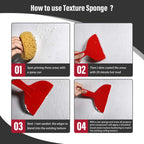 Patelai Knockdown Texture Sponge Drywall Wall Patch Ceiling Texture Sponge Home Decor for Repair DIY Painting Ceiling(4 Pieces,13 x 15 x 6 cm)