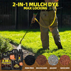 Mulch Bond -1Gallon Black Color 2-in-1 Mulch Dye & Glue for Landscaping, Super Strength Landscape Adhesive Landscape Lock, Fast-Dry, Non-Toxic, Mulch Binder Glue, Pea Gravel, Adhesive Max Mulch Hold