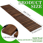 Landical 24ft Wooden Garden Pathway Walkway, Roll Out Outdoor Path,Brown