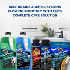 Zep Drain Defense Pipe Build-Up Remover - 64 oz (Case of 4) ZLDC64 - Professional Strength Liquid Pipe Build Up Remover