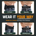 VNSH Gun Holster for Women – Comfortable Waistband for Concealed Carry | IWB Belly Band with Built-in Double Mag Pouch