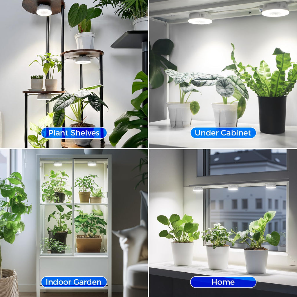 Barrina Orbgrow OG09 Puck Grow Light, 18W(2 x 9W), 5000K, 2 Packs, White