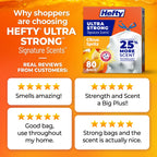 Hefty Ultra Strong Signature Scents 13G Trash Bags, Citrus Spritz, 80ct