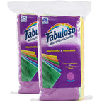 Fabuloso Microfiber Cleaning Cloths for Home & Car, Lint-Free Scratch-Free Rags for Glass, Kitchen & Wood, Reusable Machine Washable, Absorbent for Dusting & Wiping, Rainbow, 13 x 13 in, 24 Ct - 2 Pk