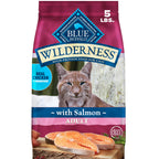 Blue Buffalo Wilderness Salmon Adult Dry Cat Food, Grain-Free, 5 lb