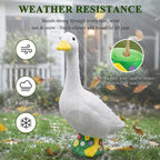 Hofriyo 23 Inch Large Porch Goose Statue - PE Plastic Outdoor Goose Decor for Lawn, Yard, & Garden Decoration, Unique Housewarming Birthday Graduation Gifts for Women Mom Grandma