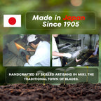 Hounen Miyawaki Nejiri Kama Weeder – Japanese Weeding Sickle, Twisted Stainless Steel, 4.7 in (12 cm) Blade, 13 in (33 cm), Root Slicer for Garden Beds & Crabgrass, Made in Japan (High-Carbon Steel)