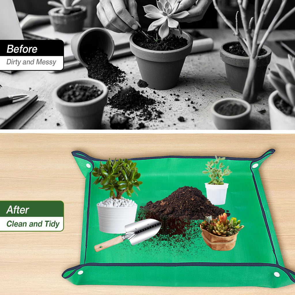 Garden Tools 9 Pcs Heavy Duty Gardening Tool Set Green Tote Bag Men Women