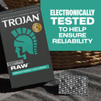 Trojan Raw Thin Latex Condoms for Men, 24 Count