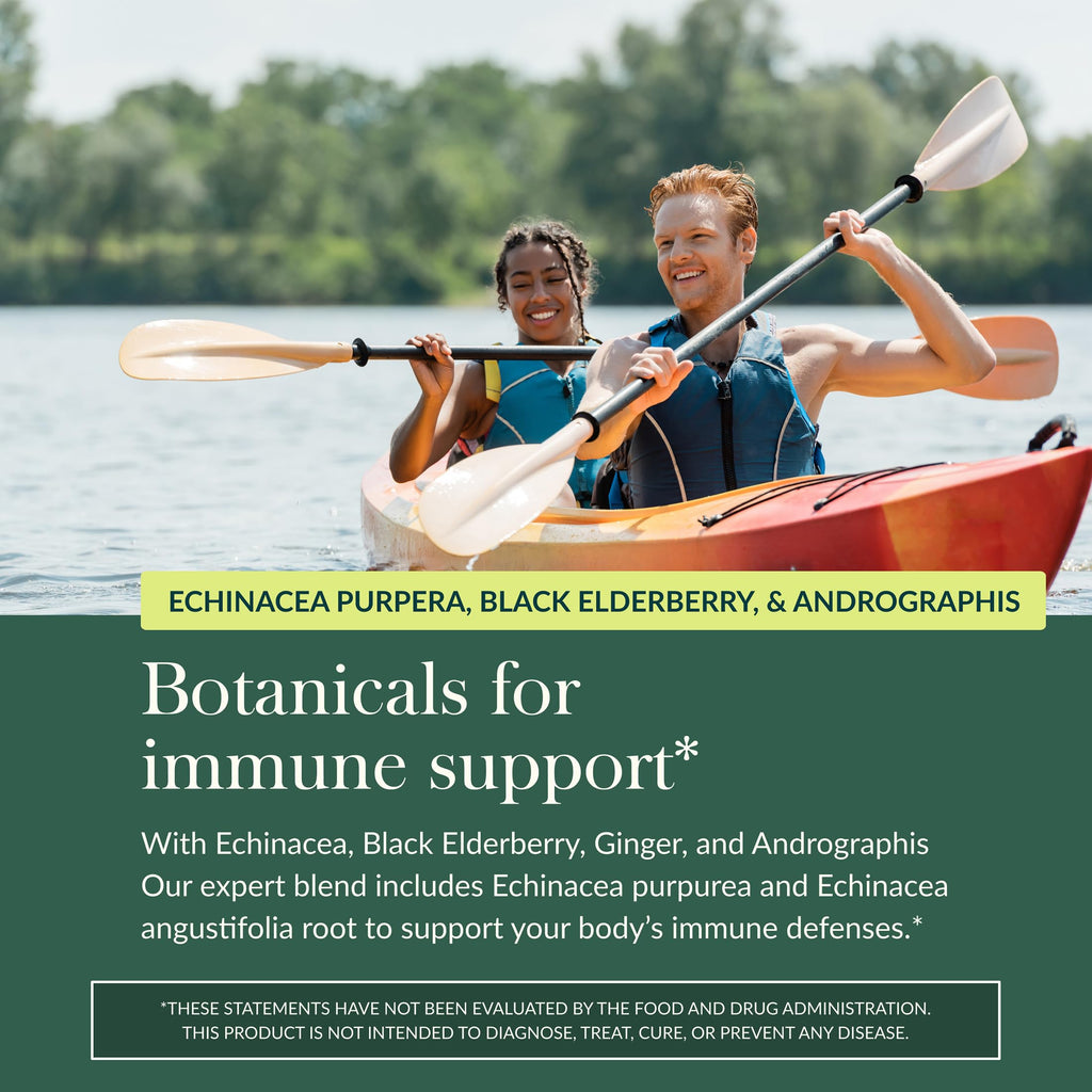 Gaia Herbs Quick Defense - Fast-Acting Immune Support Supplement* - Echinacea, Black Elderberry, Ginger & Andrographis - 20 Vegan Liquid Phyto-Caps (10 Servings)