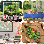 GGSTDDUP 20Pcs Fairy Garden Accessories, Miniature Garden Ornaments Landscape Decorations Mini Fairy Figures Animal Plant Set for DIY Terrarium Potted Plants Dollhouse Desk Decor
