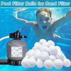 ZeeDix 1.6 lbs Pool Filter Balls for Sand Filter Pump, New Upgrade Efficient Swimming Pool Filter Sand Alternative(Equals 50 lbs Pool Filter Sand), Reusable Eco-Friendly Fiber Filter Media Balls
