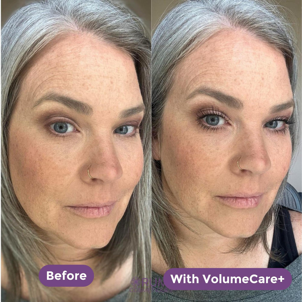 Rumi Cosmetiques VolumeCare+ Mascara For Mature Women - Extreme Length and Volume 2-in-1 Formula - No Clumps or Flaking, Long-Wearing, Hypoallergenic Mascara For Sensitive Eyes (Dark Brown)