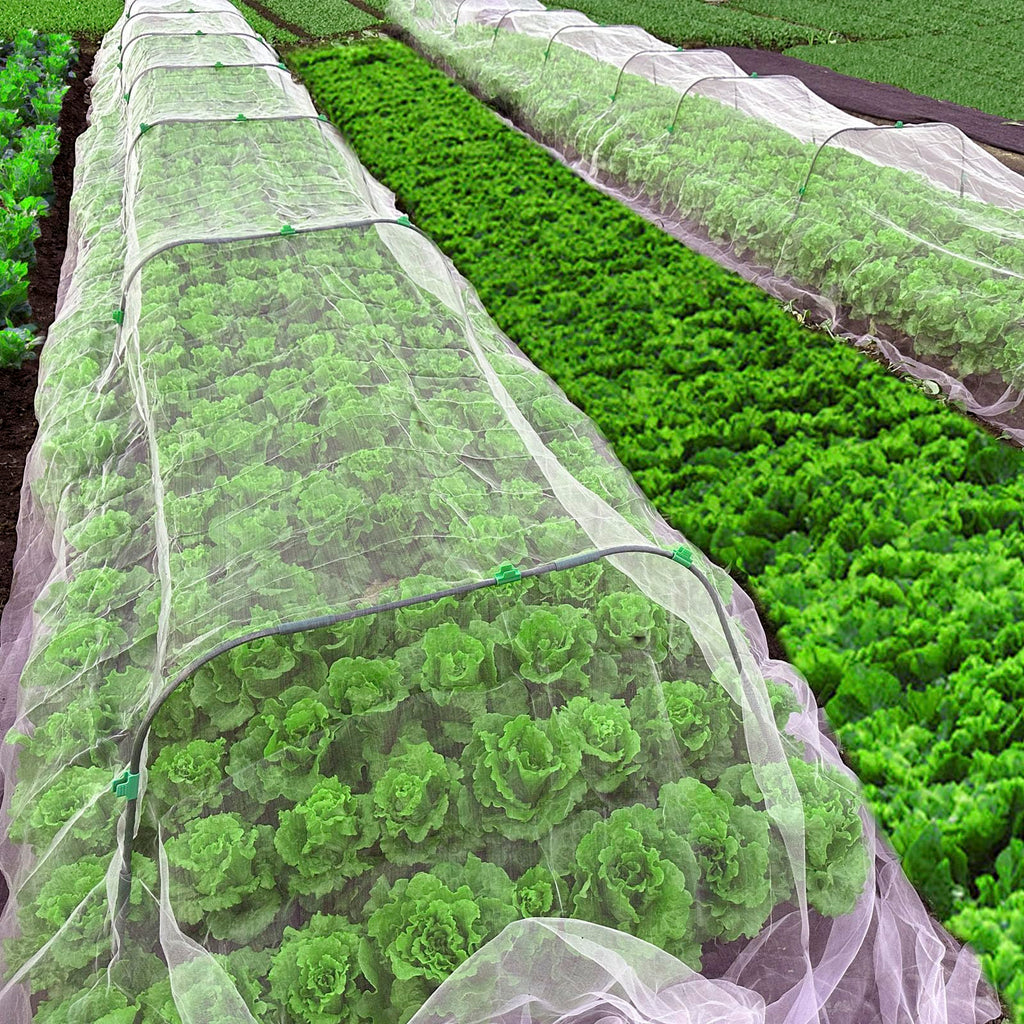2 Pack Garden Netting 10x39.4Ft Ultra Fine Mesh Insect Netting for Garden Protection,Reusable Barrier Protection Mesh Plants Cover for Protect Vegetables Plants Fruits Flowers Crops from Animals