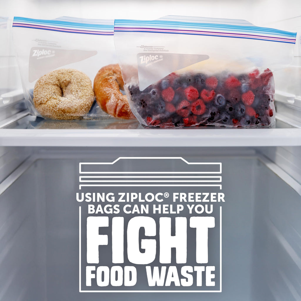 Ziploc Half Gallon Food Storage Freezer Bags, Easy Open and Close, 40 Bags Total (Pack of 9)