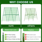 48 x 48 Inch Foldable Cucumber Trellis for Raised Bed- A-Frame Garden Trellis for Climbing Plant Outdoor with Climbing Net and Plant Support Clip for Outdoor Plants Zucchini Vegetables Tomato Flowers