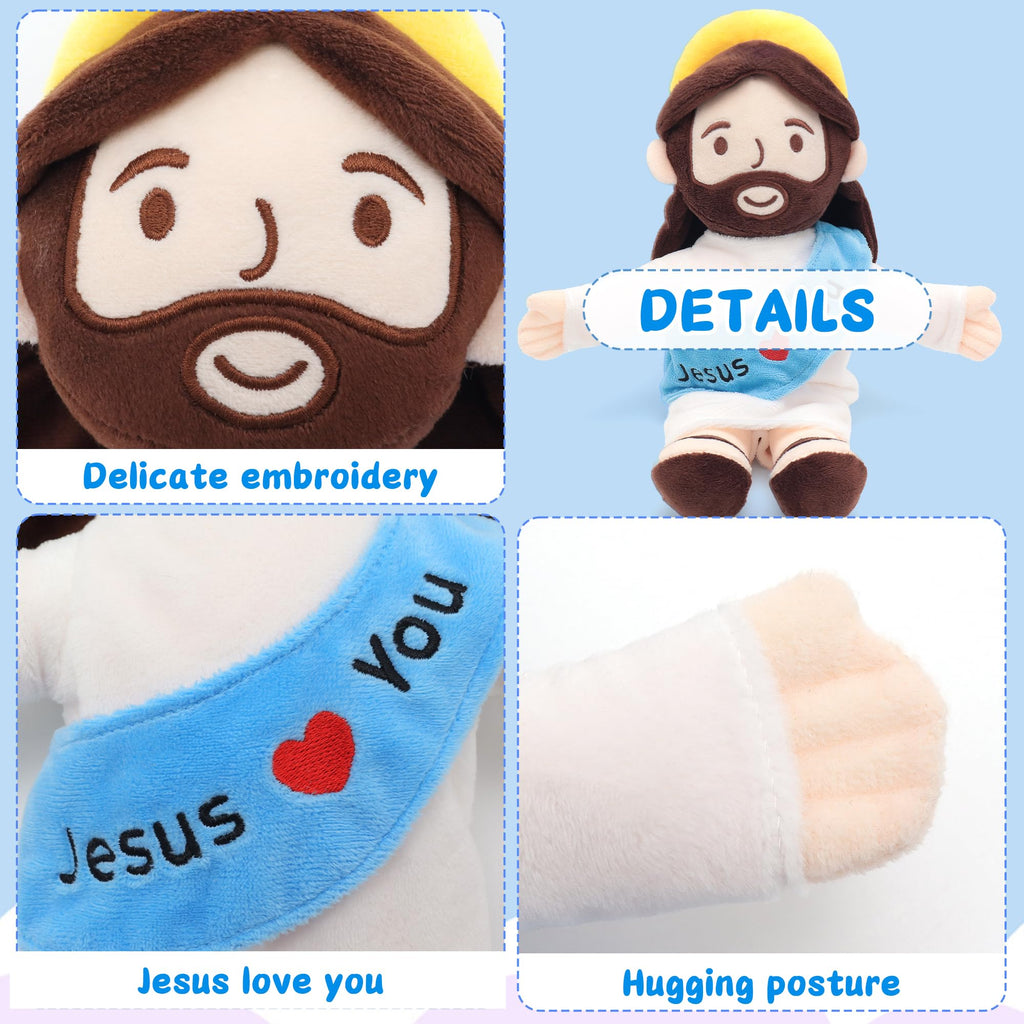 Yelakey Jesus Plush Doll,Jesus Stuffed Plushie for Kids Easter Christmas