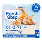 Fresh Step Advanced Simply Unscented Multi Cat Clumping Cat Litter, 18.5 lb