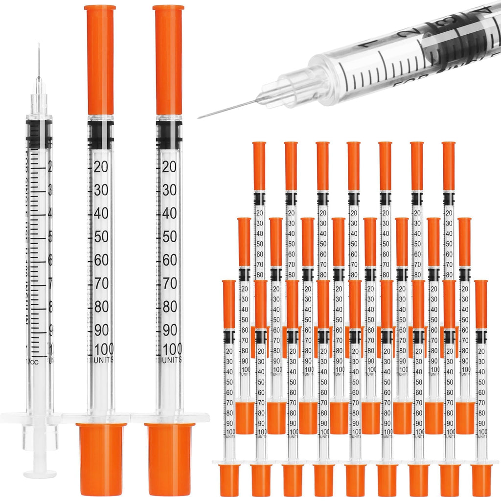 U-100 syringes with needle - 1ml 31G ( 31 gauge ) 5/16 inch syringe