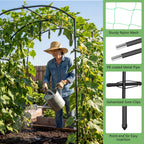 DoCred Garden Arch Trellis, 87''H x 75''L Metal Trellis for Climbing Plants