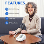 Arm Blood Pressure Monitor,maguja Blood Pressure Machine,BP Monitor Automatic Upper Arm Digital with Blood Pressure Cuff for Home Use
