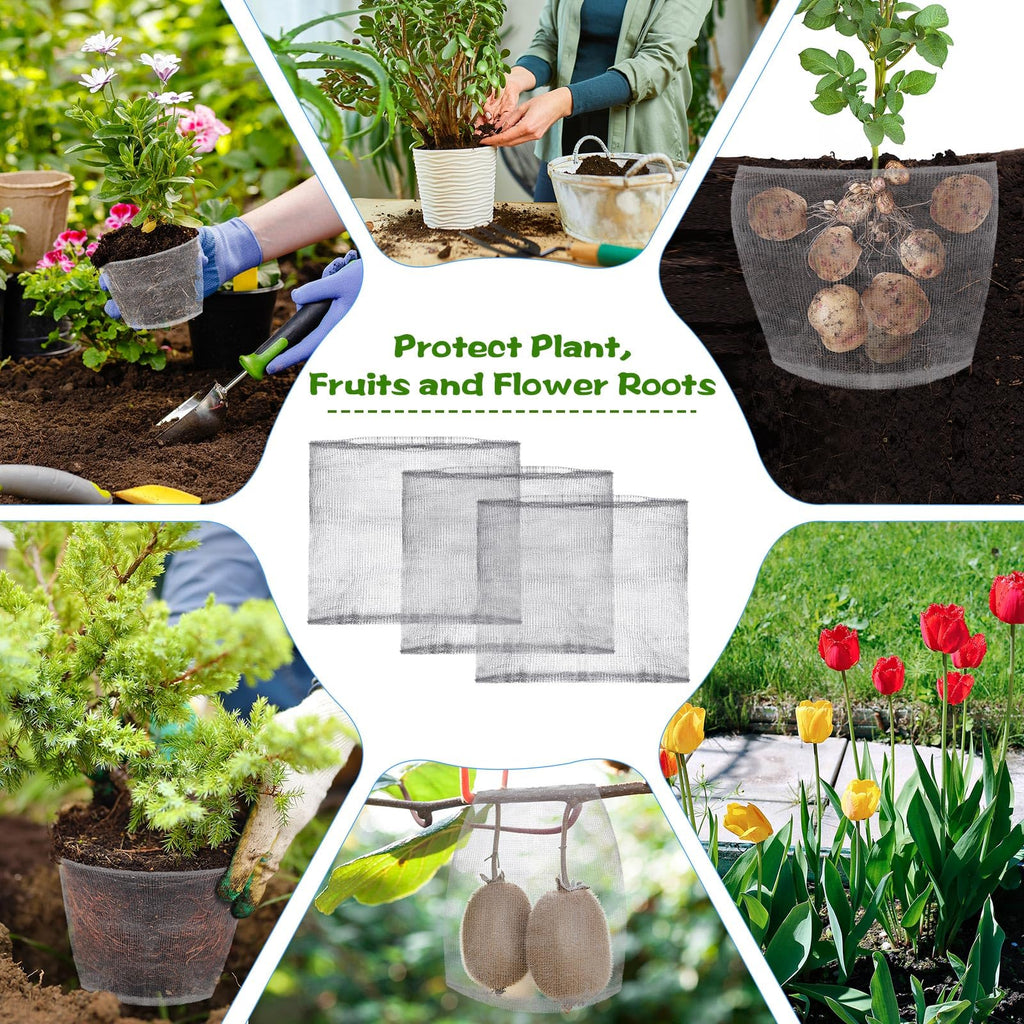 Yaocom 50 Pcs 1 Gallon Gopher and Vole Wire Mesh Basket Bulk Stainless Steel Plant Root Protector Gopher Cages for Garden Planting Underground Plant Protection