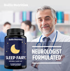 SLEEP FAIRY Natural Sleep Aid | Magnesium Glycinate 500mg, Melatonin 10mg, L-Theanine, B6, 5-HTP, GABA, Valerian Root & Ashwagandha | Herbal Sleeping Pills for Adults | Vegan Sleep Pills | MADE IN USA