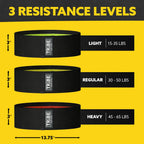 Tribe Lifting Fabric Resistance Bands for Exercise - Hip Bands for Working Out Legs, Glutes, Knees and Thighs for Men and Women - Cloth Circle Booty Bands for Physical Therapy (Black)