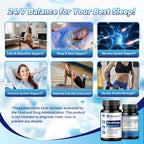 EEKEEPHIT 6 in 1 Melatonin-Free Sleep Aid Sleep Complex with Ashwagandha, GABA, L-Theanine & 5-HTP, VIT B6(P5P) for Adults, Supports Deep Relaxation, 30 Vegan Capsules