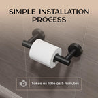 Day Moon™ - Toilet Paper Holder - Modern Roll Holder for Bathroom - 1 Pack - Wall Mount - Classic, Black