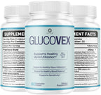 (2 Pack) Glucovex Supplement Capsules - Official Glucovex Support Premium Pills Advanced Formula With All Natural Ingredients, Maximum Strength for Wellness & Overall Health, 120 Capsules for 2 Months