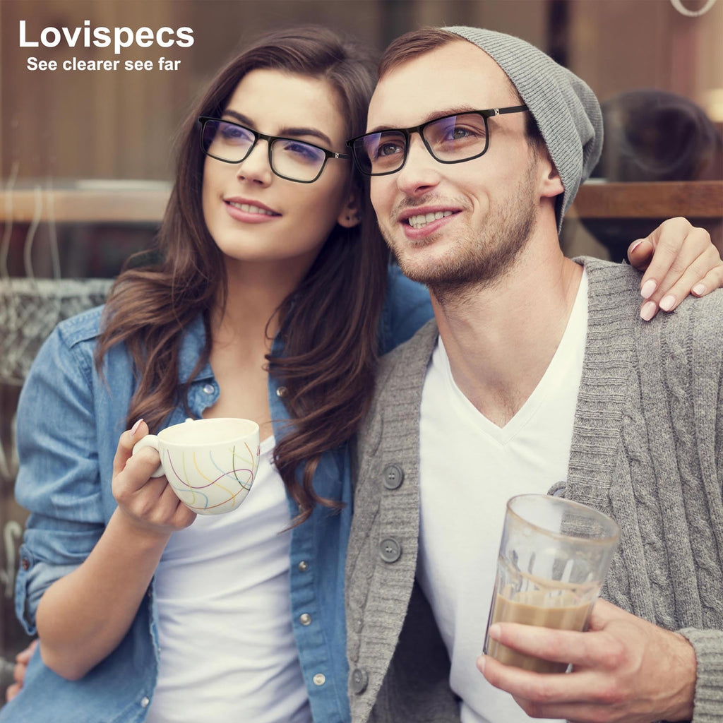 Distance Nearsighted Glasses For Men,Women Near Sighted Vision Driving Farsighted Eyeglasses,Mens Nearsight Myopia See Far Sight Computer Eye Glass,Cheaters Anti Blue Light Blocking TR90 Frame -0.75
